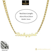 18K Gold Plated Personalized Name Necklace-Exclusive Nameplate Necklace