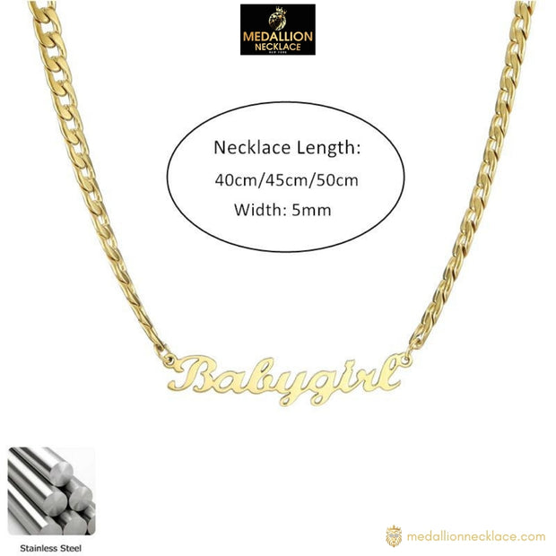 18K Gold Plated Personalized Name Necklace-Exclusive Nameplate Necklace