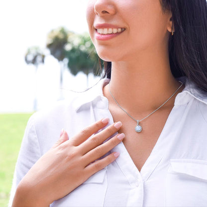 Sparkling love pendant necklace with luxury packaging