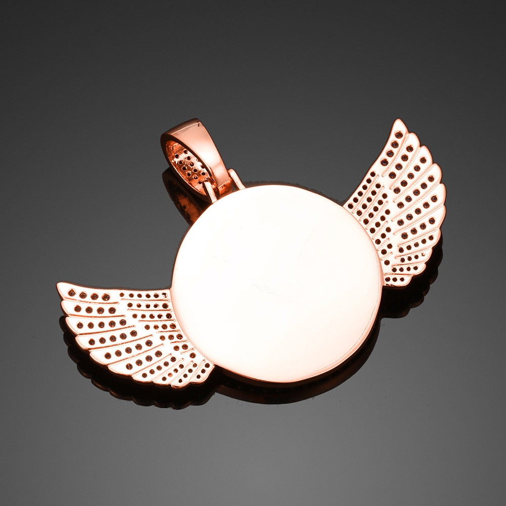 Brand New 2025 Wing Photo Medallion Necklace- Personalized Photo Medallion Necklace