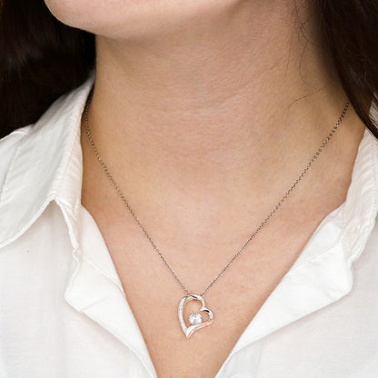 Beautiful Forever Love necklace with cubic zirconia crystal