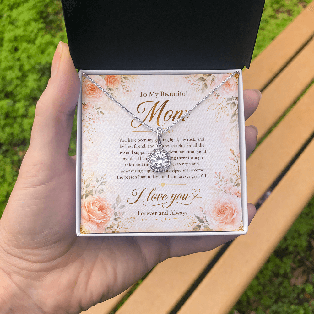 Beautiful crystal necklace for mom birthday gift