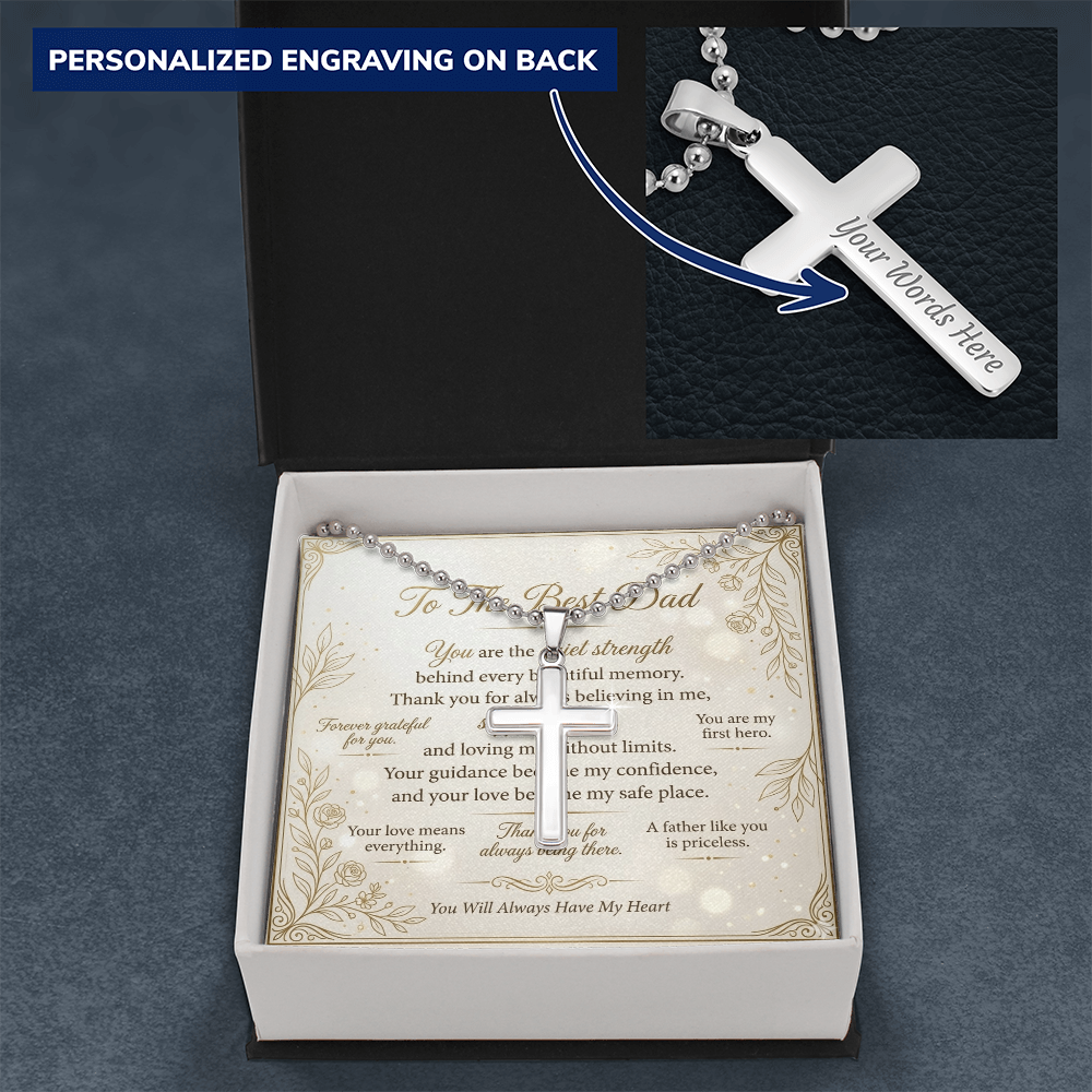 Luxury cross jewelry gift for dad