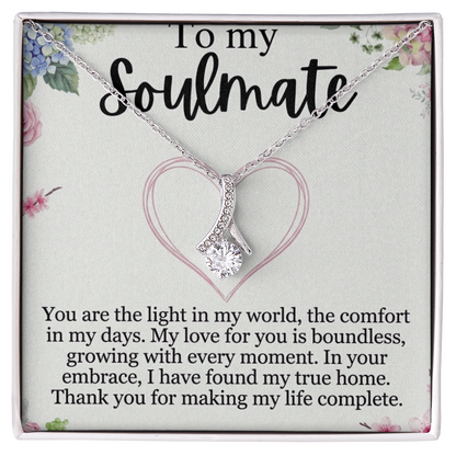 Elegant crystal pendant necklace gift for her