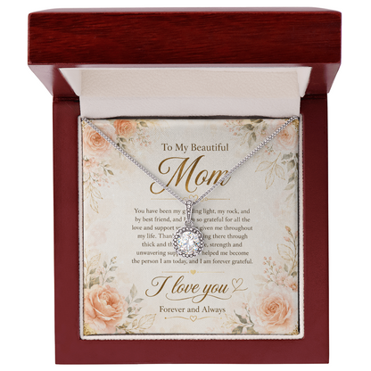 Sparkling cubic zirconia necklace designed for moms