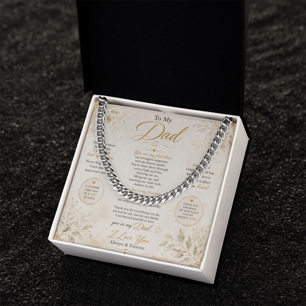 Father appreciation necklace gift idea