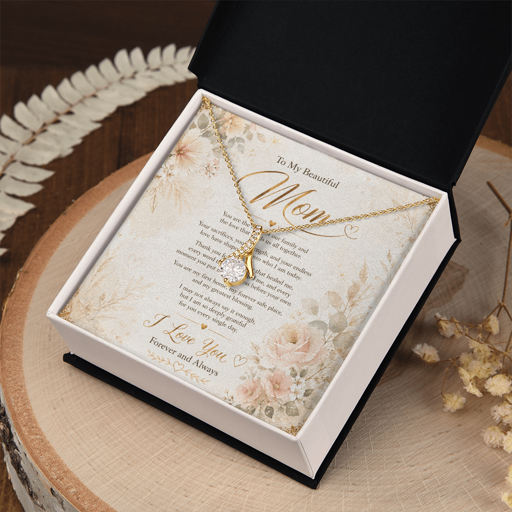 Meaningful necklace gift from daughter to mother