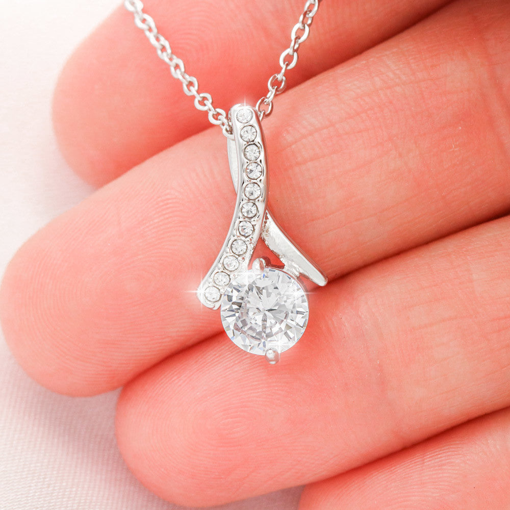 Romantic necklace gift for mother in elegant box